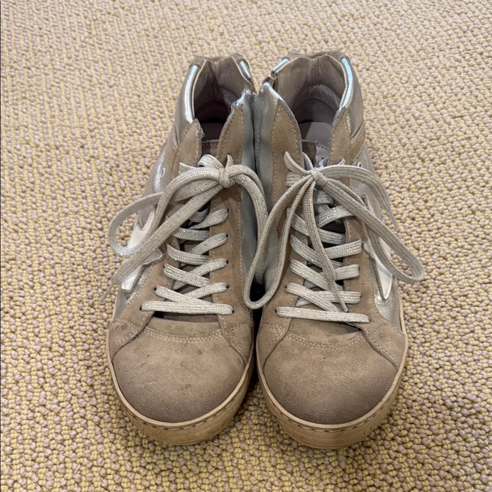 High-Top Sneakers with Laces